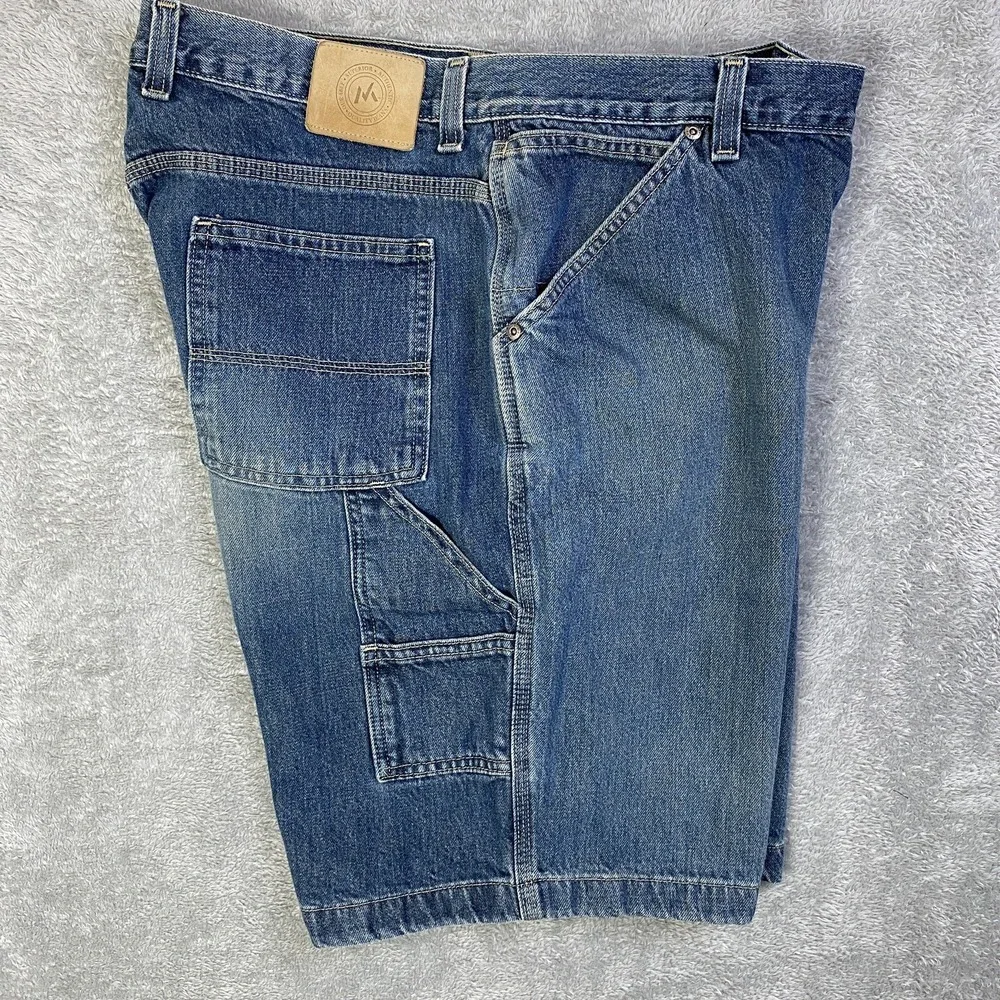 VTG Members Mark Shorts Men 38 Blue Denim Carpenter Workwear Skater Y2K Baggy